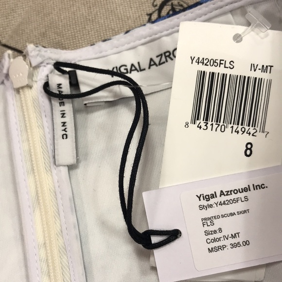 YIGAL AZROUËL Falling Leaf Print Scuba Skirt - Picture 8 of 8